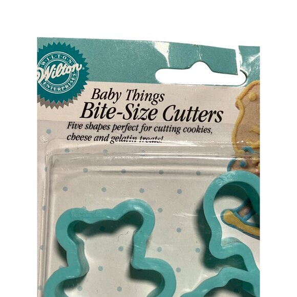 Wilton Baby Things Bite-Size Cutters Set Of 5 For Cookies Cheese & Gelatin Treat - Picture 2 of 9